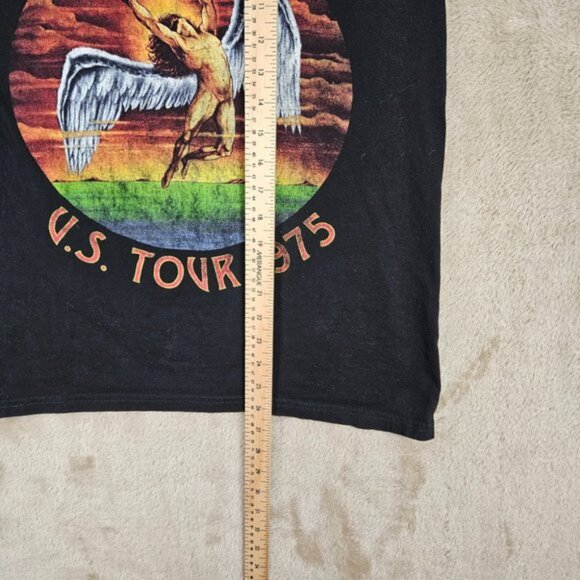 Led Zeppelin US Tour 1975 Icarus T Shirt Unisex Size M Black Short Sleeve Tee - Picture 7 of 10